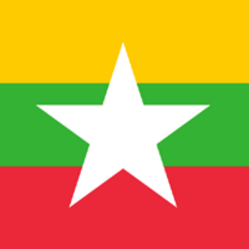 Flagge von Myanmar Quelle: https://de.wikipedia.org/wiki/Datei:Flag_of_Myanmar.svg