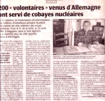 Zeitungsartikel über Bestrahlung von Soldaten, Foto: AVEN