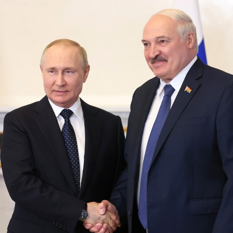Treffen Putin und Lukaschenko, St. Petersburg, 25.06.2022.