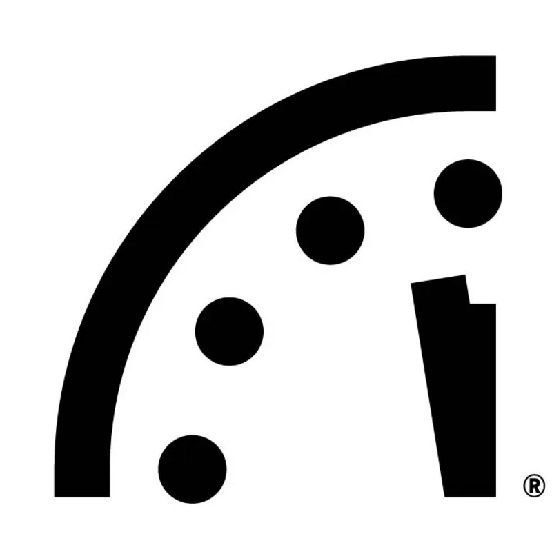 Doomsday Clock, 100 Sekunden vor 12. ©Bulletin of Atomic Scientists 