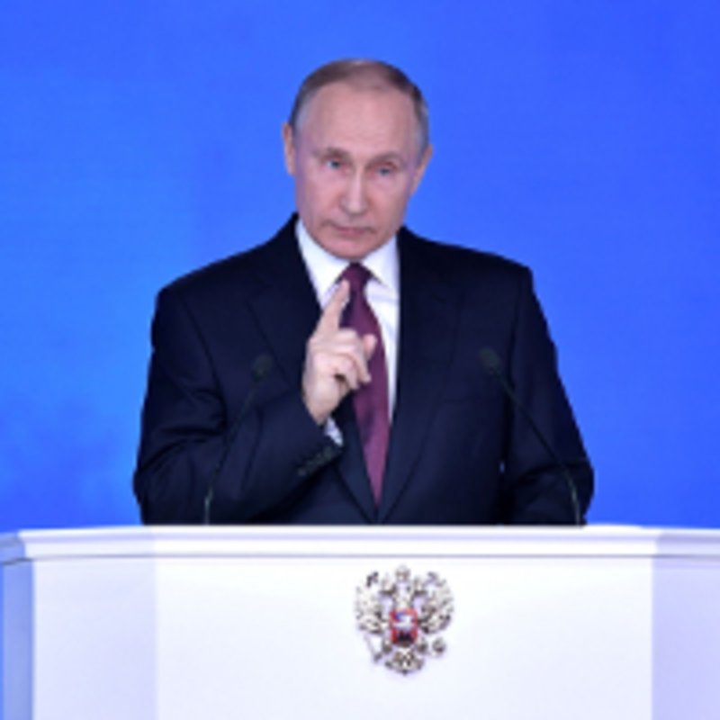 Präsident Putin bei seiner Rede in Moskau, Foto: kremlin.ru